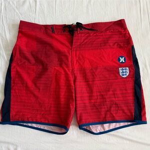 Nike Hurley Red England Soccer Board Shorts